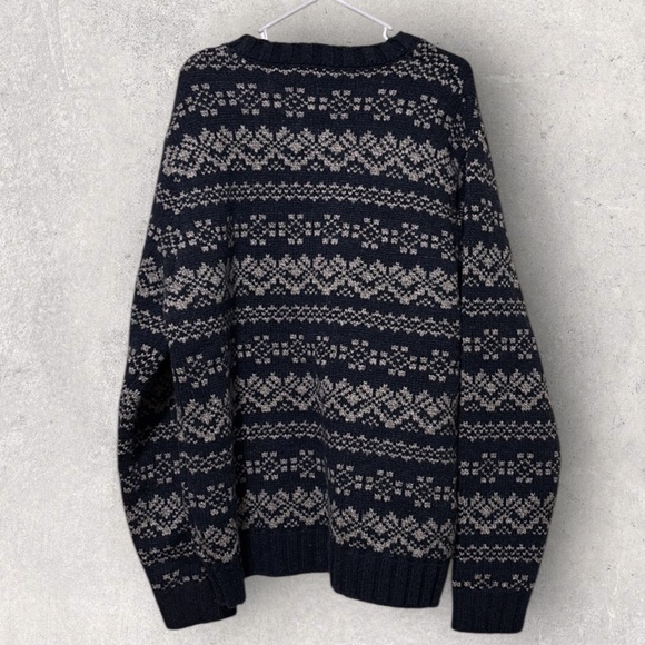 NWT Schott Bros Wool Crew Neck Heavy Sweater Men’s Size XXL Blue Gray - Picture 5 of 5